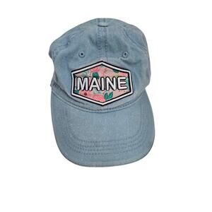 Maine Ball Cap Women's Floral Blue Adjustable